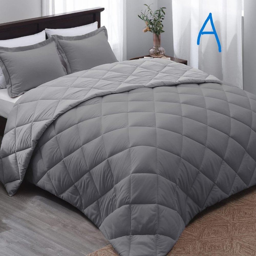 New Queen or  King Size Comforter Set -  Reversible Down Alternative - Picture 2 of 8
